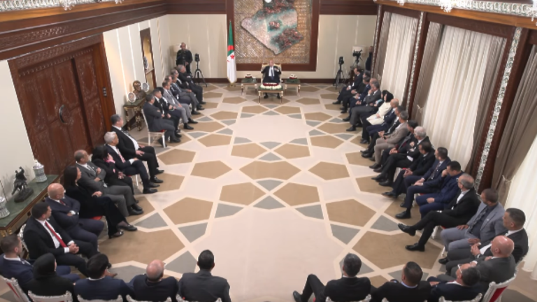 President Tebboune Meets with Directors and Heads of Public and Private Media Establishments