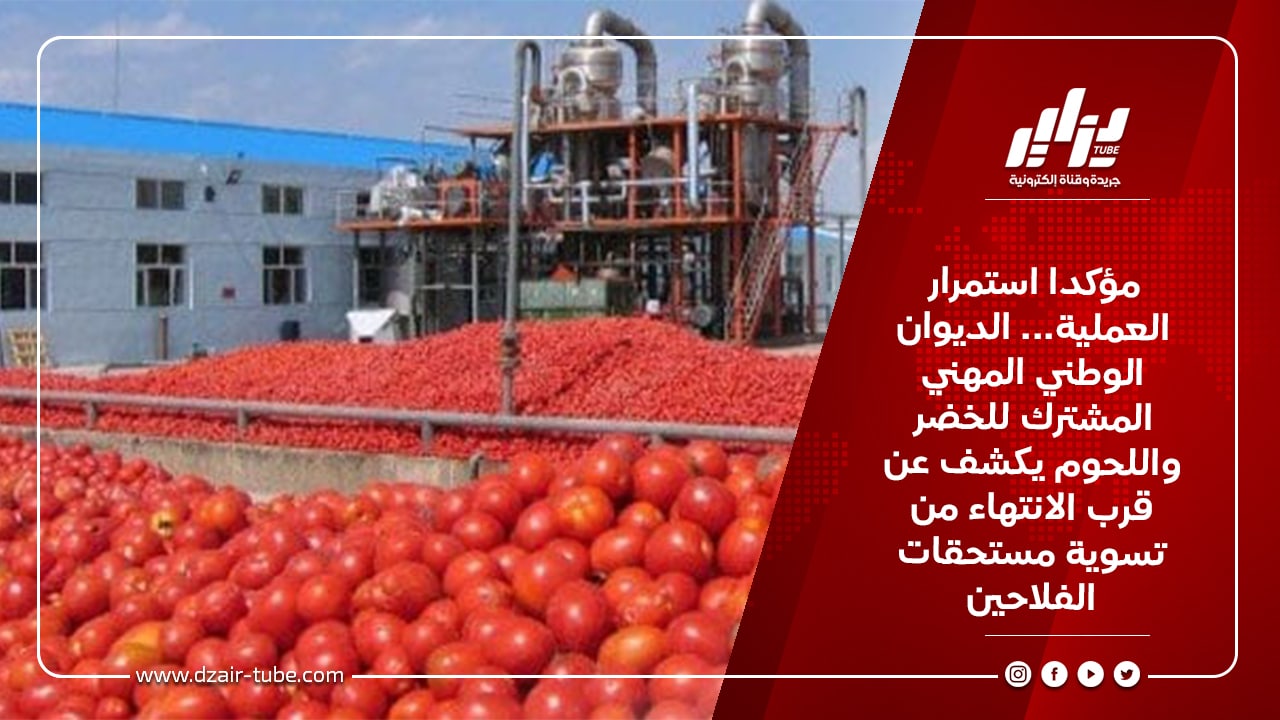 مؤكدا استمرار العملية... الديوان الوطني المهني المشترك للخضر واللحوم يكشف عن قرب الانتهاء من تسوية مستحقات الفلاحين 9 مؤكدا استمرار العملية... الديوان الوطني المهني المشترك للخضر واللحوم يكشف عن قرب الانتهاء من تسوية مستحقات الفلاحين