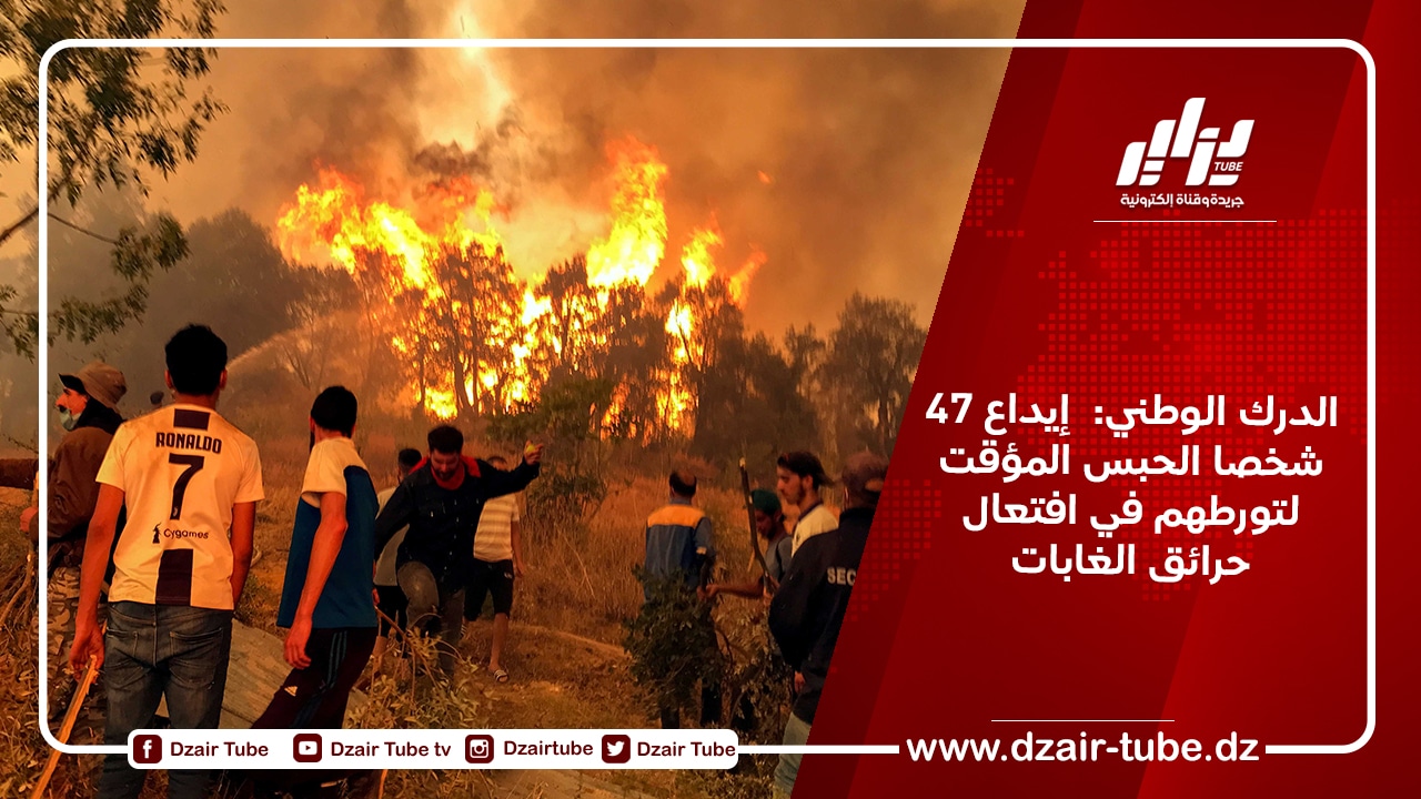 الدرك الوطني:  إيداع 47 شخصا الحبس المؤقت لتورطهم في افتعال حرائق الغابات